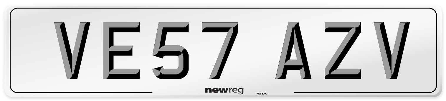 VE57 AZV Number Plate from New Reg